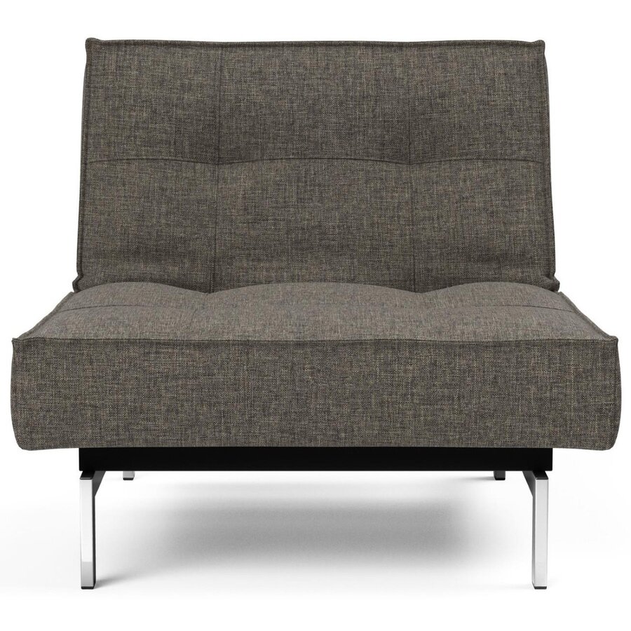 Splitback Slaapstoel Donkergrijs / Chroom Splitback Slaapstoel Donkergrijs / Chroom