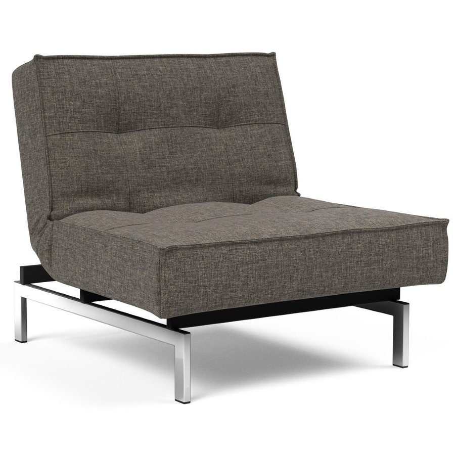 Splitback Slaapstoel Donkergrijs / Chroom Splitback Slaapstoel Donkergrijs / Chroom