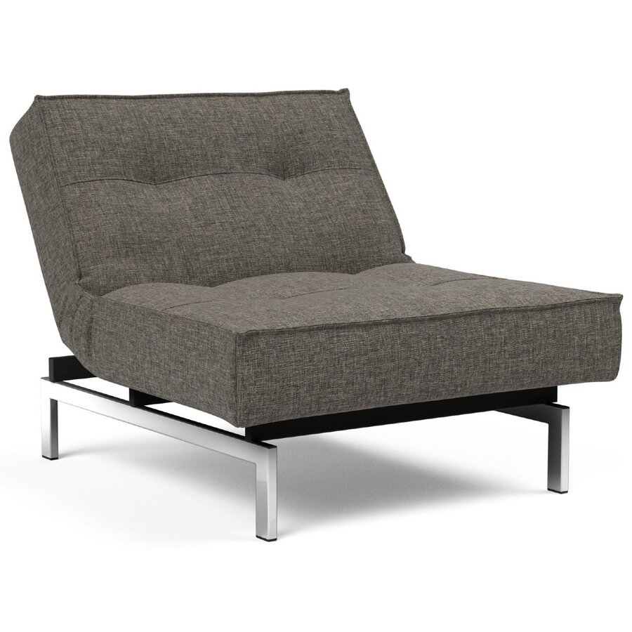 Splitback Slaapstoel Donkergrijs / Chroom Splitback Slaapstoel Donkergrijs / Chroom