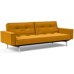 Innovation Living Splitback Deluxe Slaapbank Curry / Chroom Innovation Living Splitback Deluxe Slaapbank Curry / Chroom