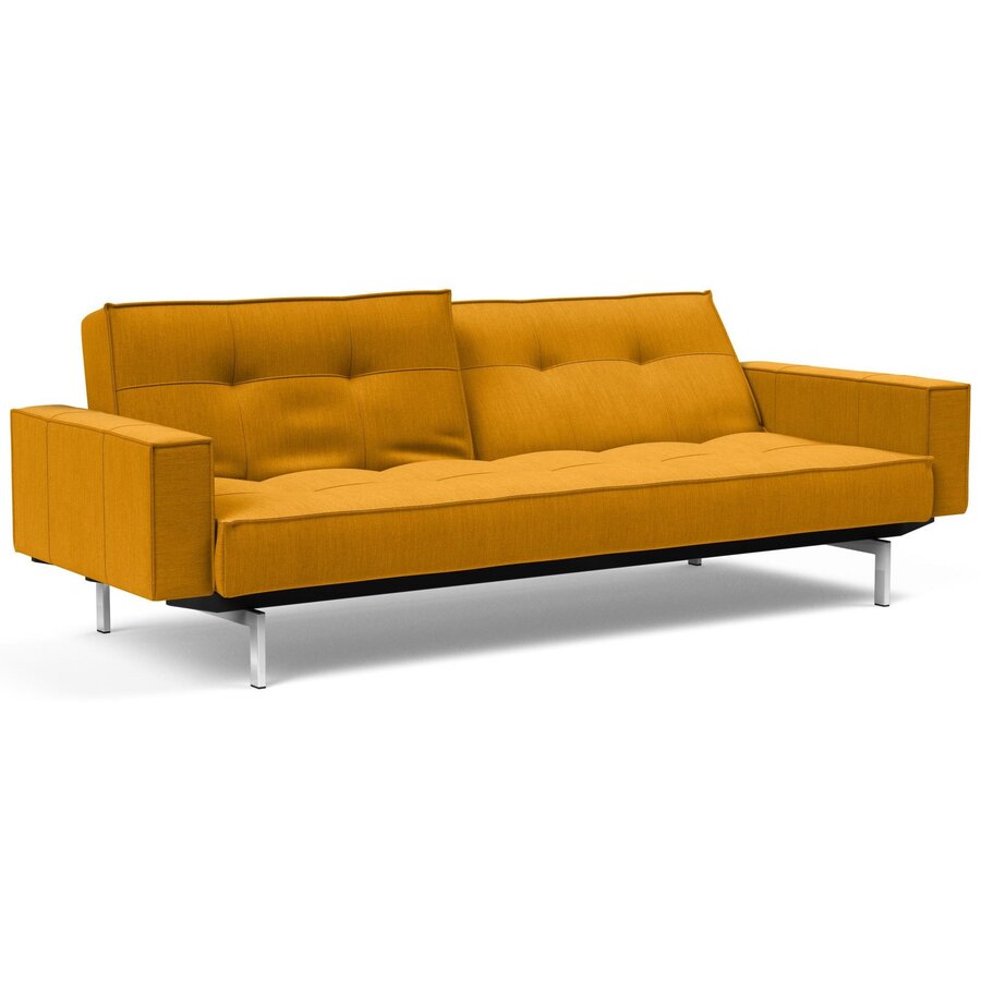 Splitback Deluxe Slaapbank Curry / Chroom Splitback Deluxe Slaapbank Curry / Chroom