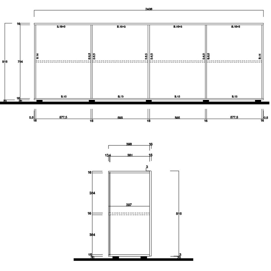 Vittoria Dressoir 4-Deurs Wit Hoogglans Vittoria Dressoir 4-Deurs Wit Hoogglans