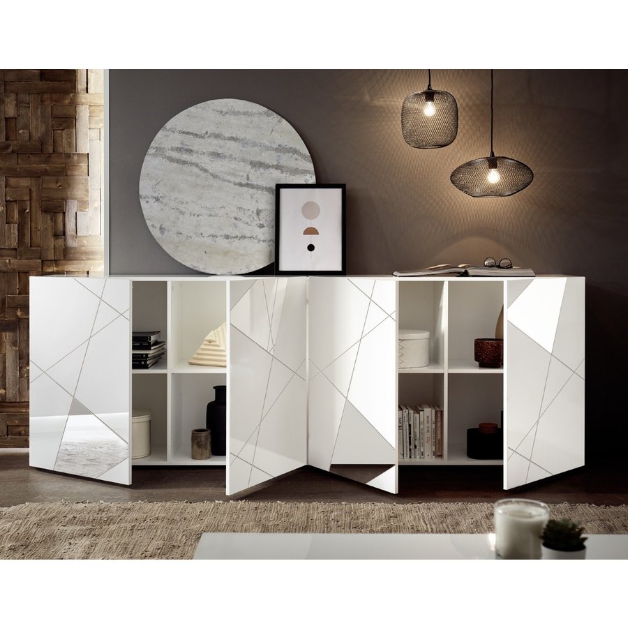 Vittoria Dressoir 4-Deurs Wit Hoogglans Vittoria Dressoir 4-Deurs Wit Hoogglans