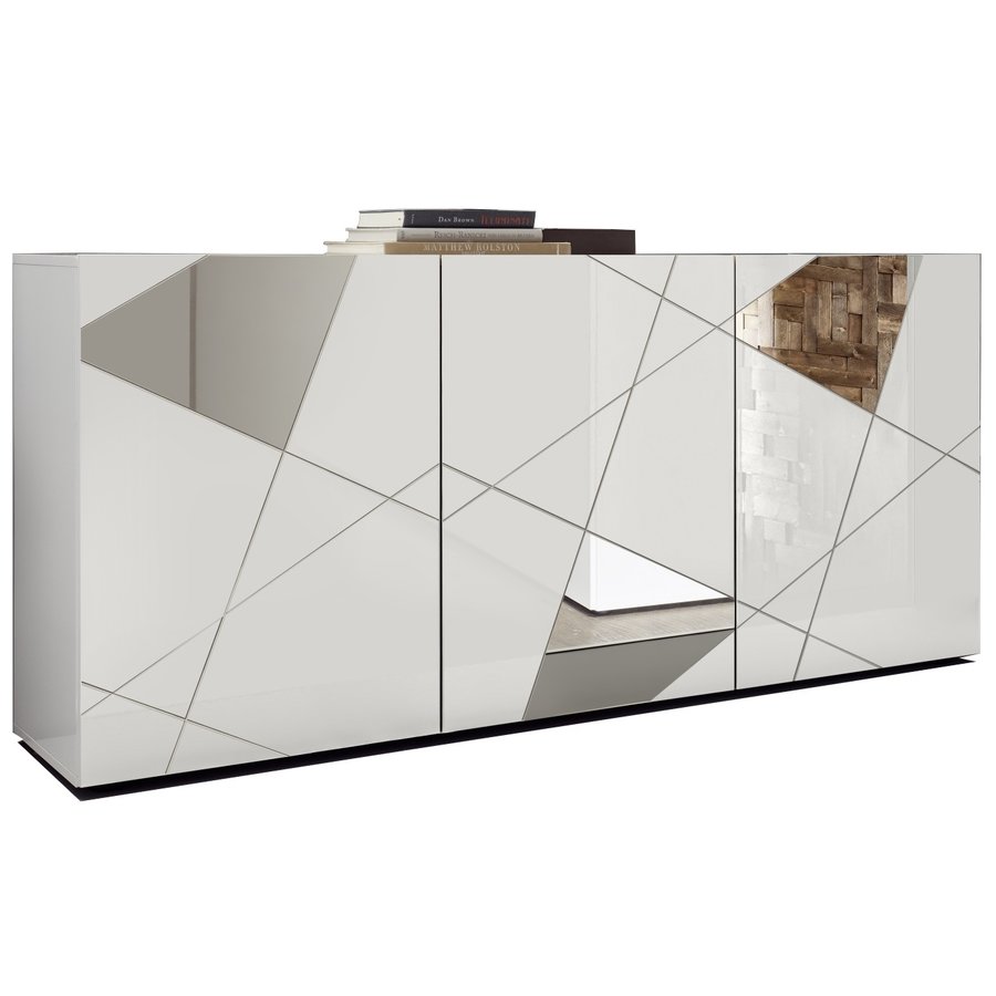 Vittoria Dressoir 3-Deurs Wit Hoogglans Vittoria Dressoir 3-Deurs Wit Hoogglans