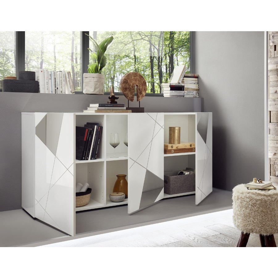 Vittoria Dressoir 3-Deurs Wit Hoogglans Vittoria Dressoir 3-Deurs Wit Hoogglans