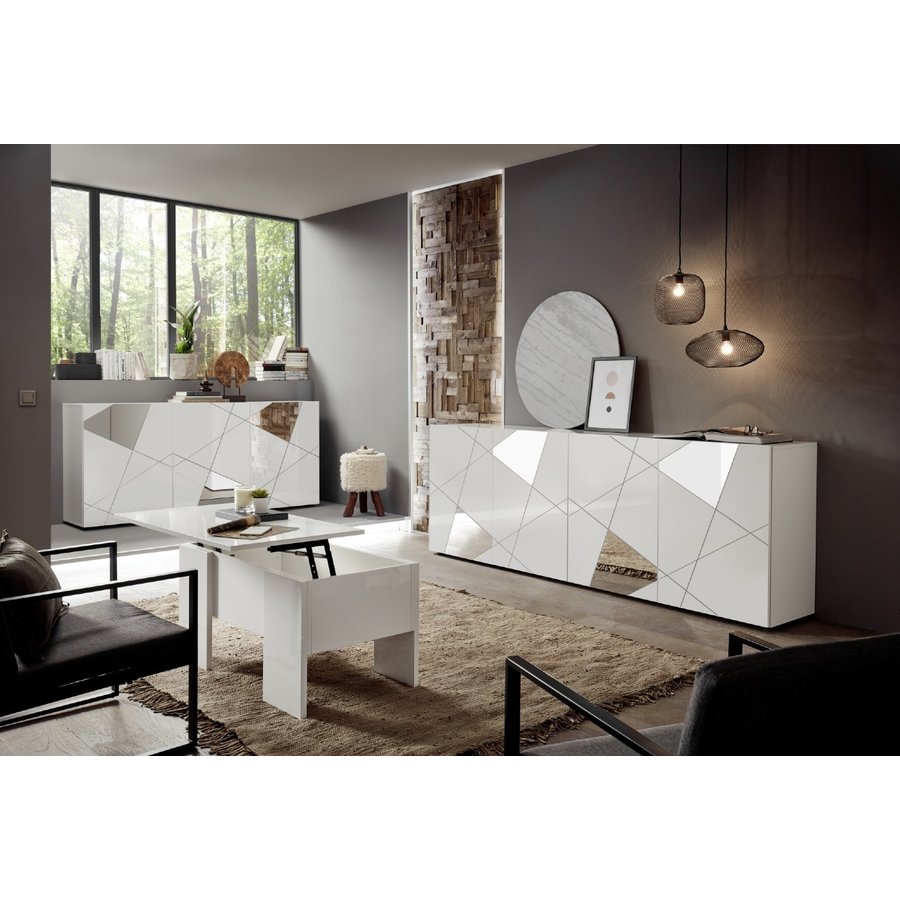 Vittoria Dressoir 3-Deurs Wit Hoogglans Vittoria Dressoir 3-Deurs Wit Hoogglans