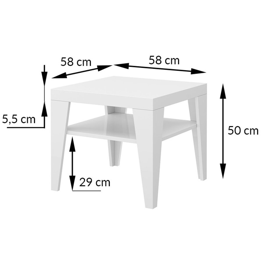 Deco 60 Salontafel Hoogglans Zwart Deco 60 Salontafel Hoogglans Zwart