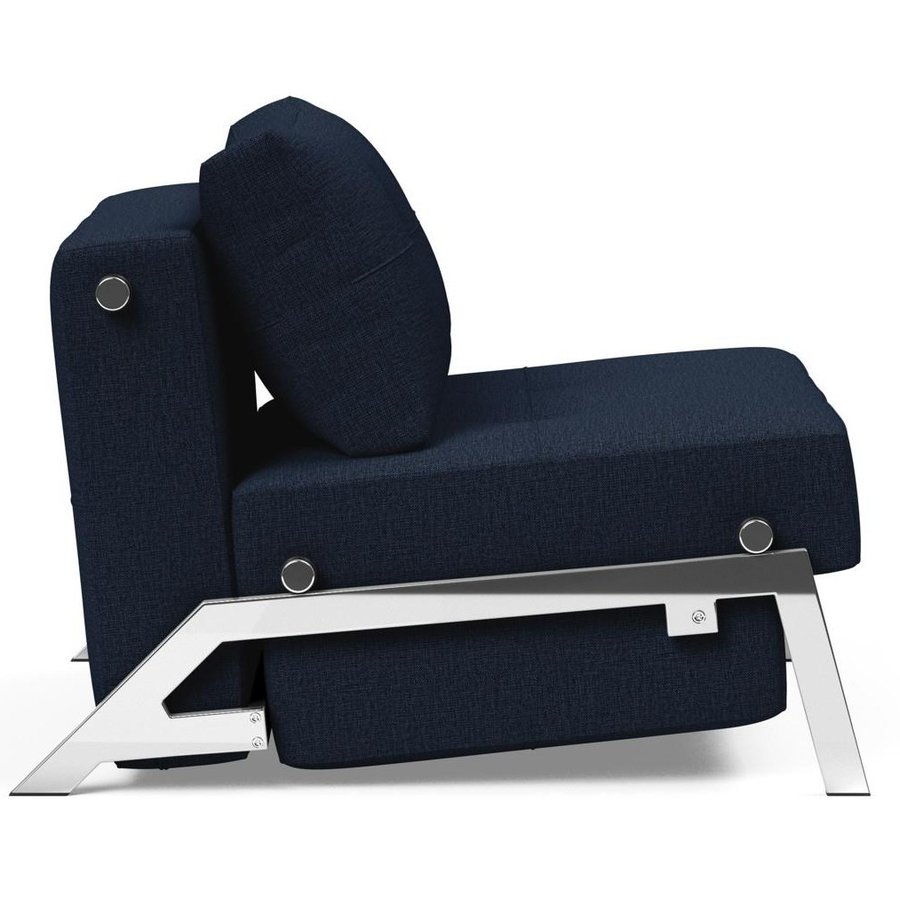 Cubed Slaapstoel Blauw / Chrome Cubed Slaapstoel Blauw / Chrome