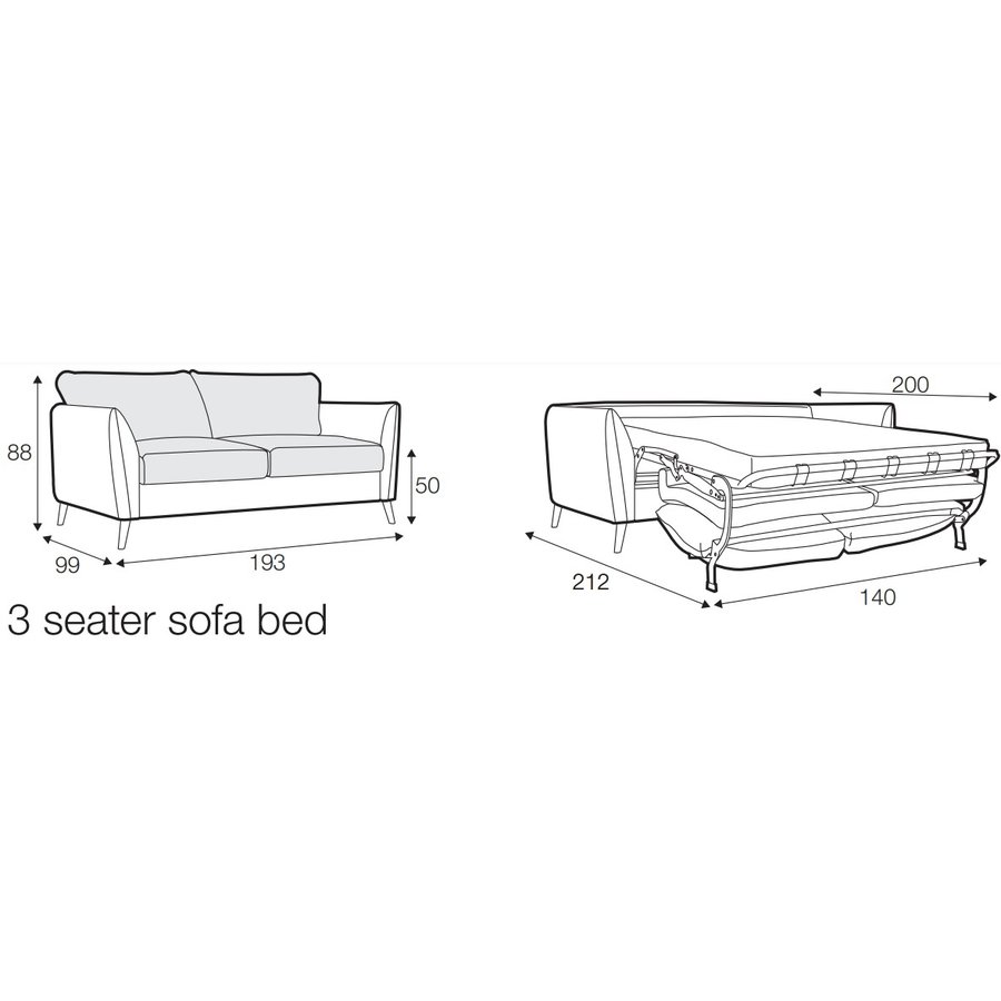 Lucy 3-Zits Slaapbank Nature Lucy 3-Zits Slaapbank Nature