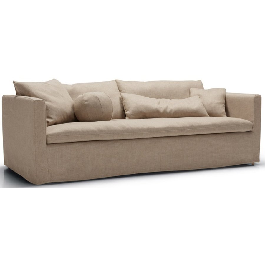 Lill 3-zits Bank met Ronde Kussen Goud Beige Lill 3-zits Bank met Ronde Kussen Goud Beige