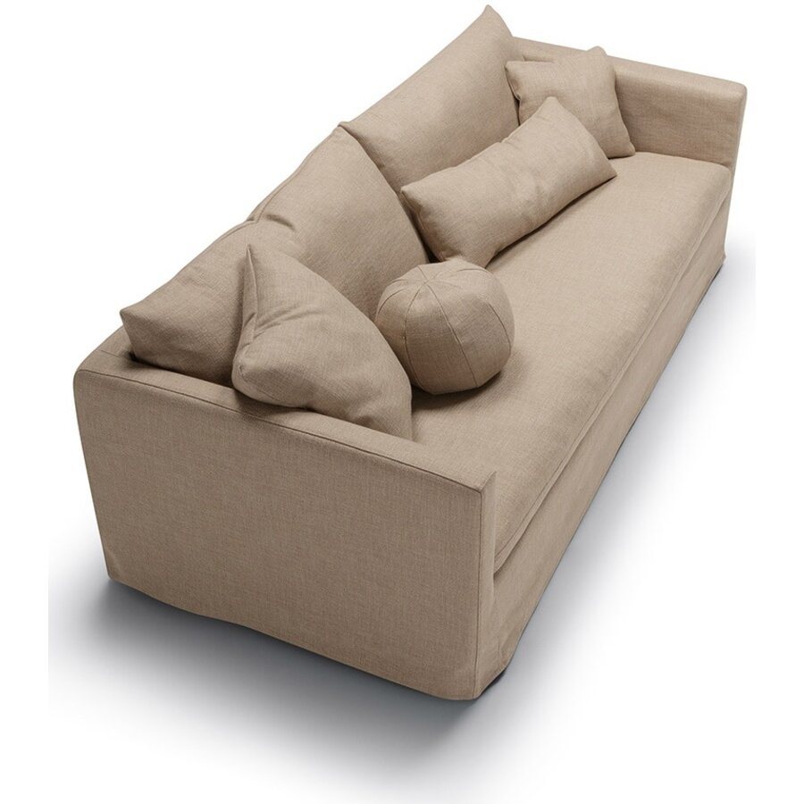 Lill 3-zits Bank met Ronde Kussen Goud Beige Lill 3-zits Bank met Ronde Kussen Goud Beige