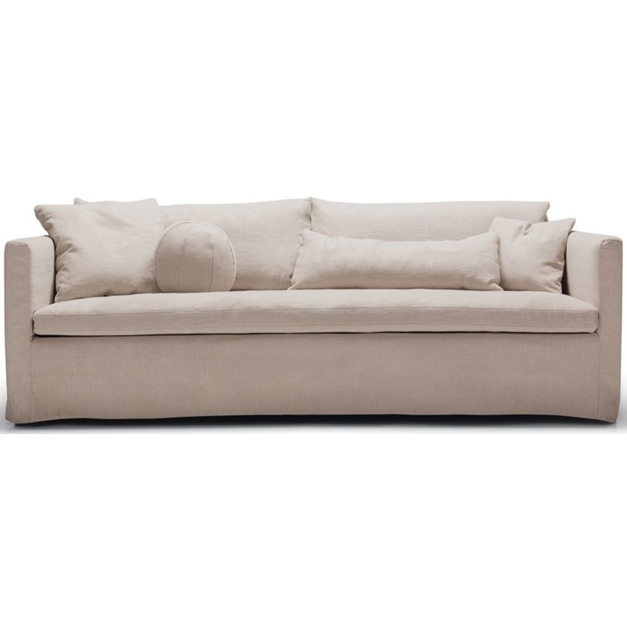 Lill 3-zits Bank met Ronde Kussen Lichtbeige Lill 3-zits Bank met Ronde Kussen Lichtbeige