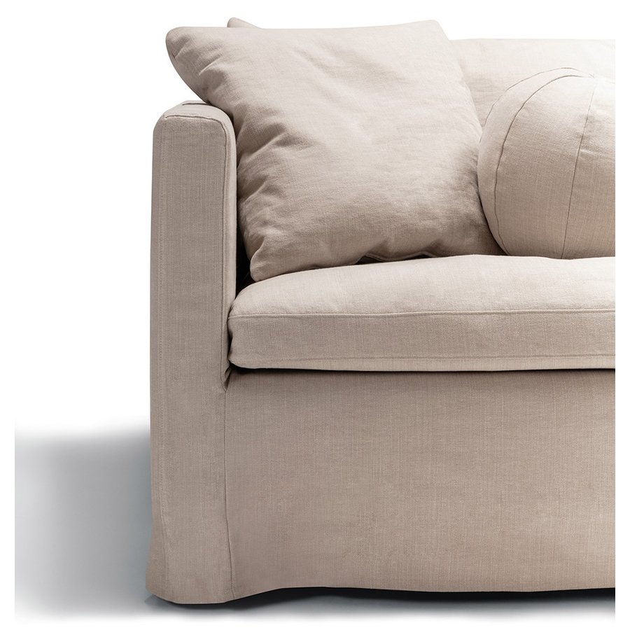 Lill 3-zits Bank met Ronde Kussen Lichtbeige Lill 3-zits Bank met Ronde Kussen Lichtbeige