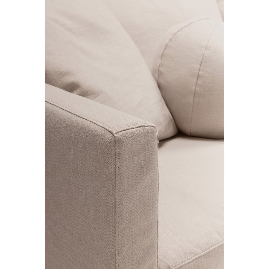 Lill 3-zits Bank met Ronde Kussen Lichtbeige Lill 3-zits Bank met Ronde Kussen Lichtbeige