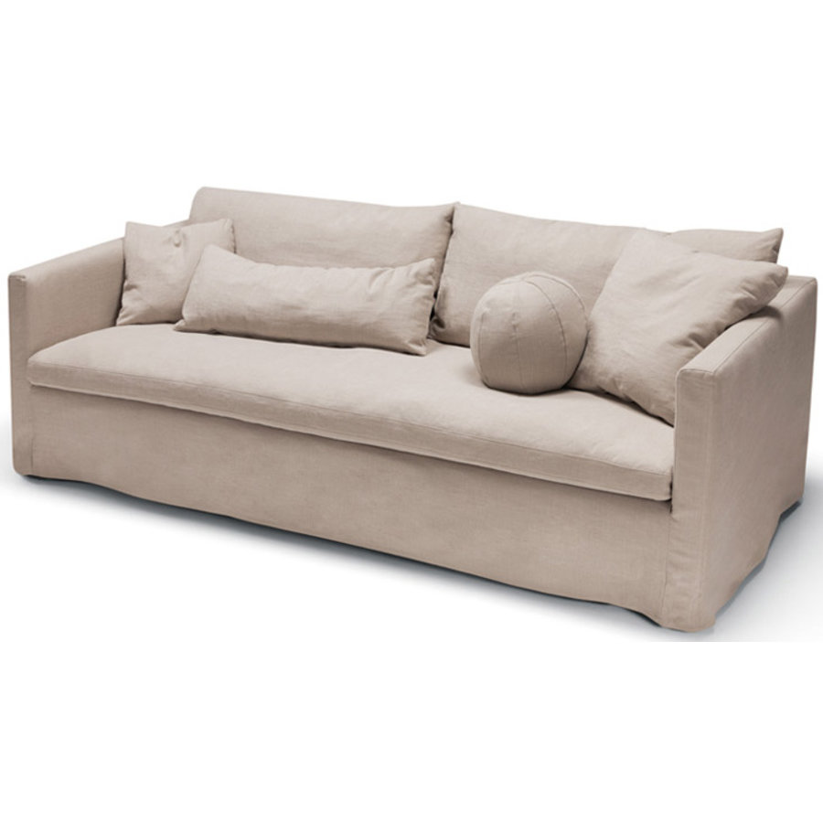 Lill 3-zits Bank met Ronde Kussen Lichtbeige Lill 3-zits Bank met Ronde Kussen Lichtbeige
