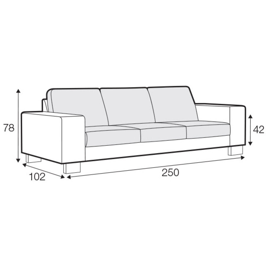 Quattro 3-Zits XL Bank Natur Quattro 3-Zits XL Bank Natur
