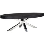 Grandis Ovale Salontafel Zwart / Zilver Grandis Ovale Salontafel Zwart / Zilver