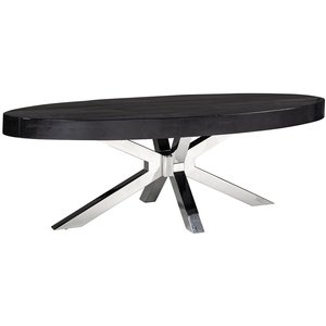 Grandis Ovale Salontafel Zwart / Zilver Grandis Ovale Salontafel Zwart / Zilver