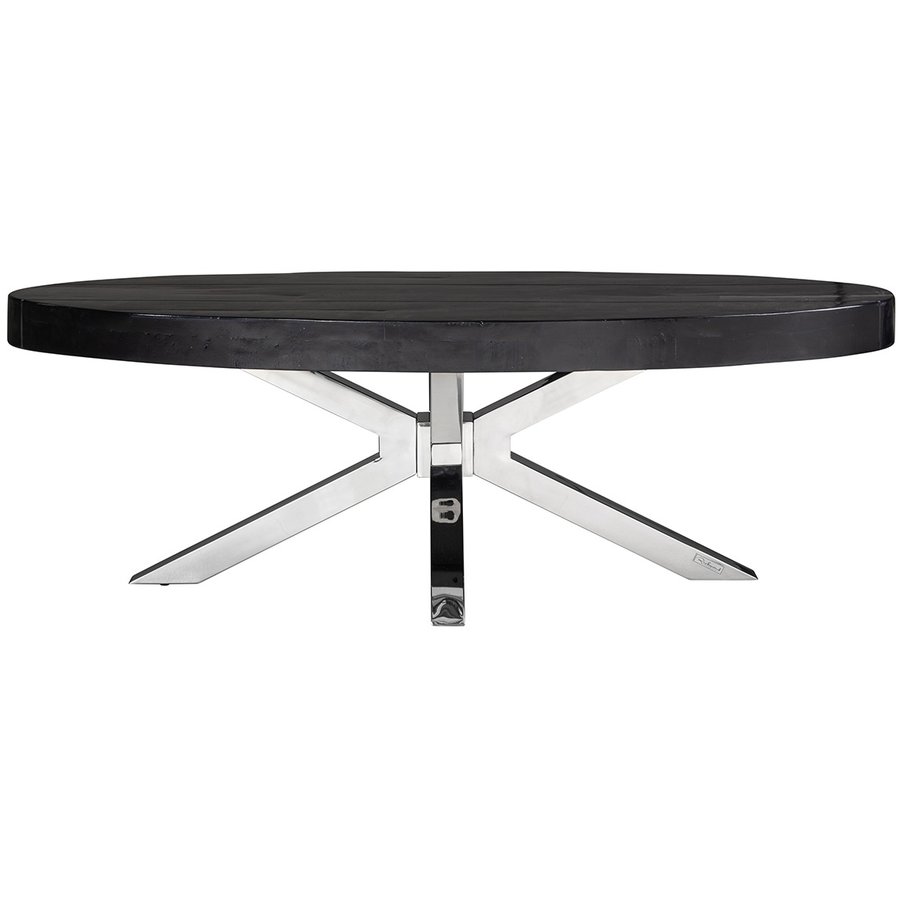 Grandis Ovale Salontafel Zwart / Zilver Grandis Ovale Salontafel Zwart / Zilver