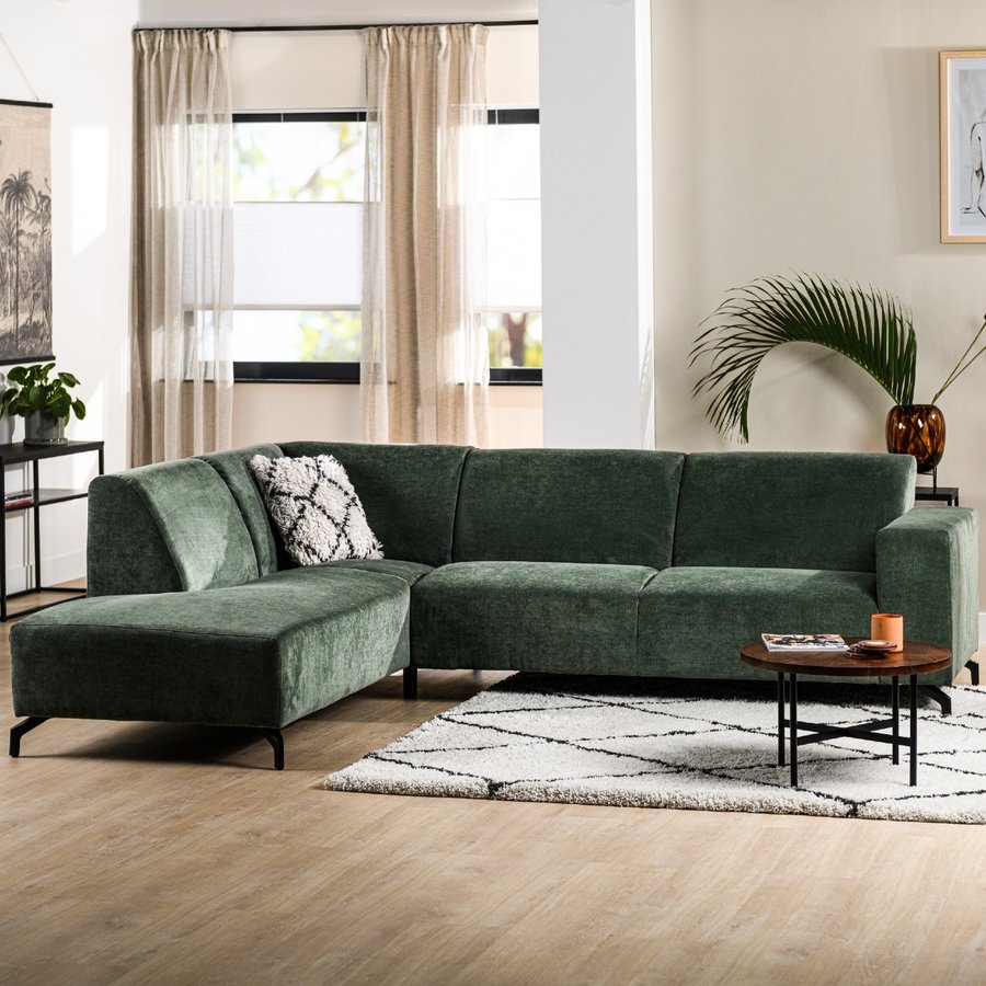 Colton 3-zits Hoekbank Links Groen Colton 3-zits Hoekbank Links Groen