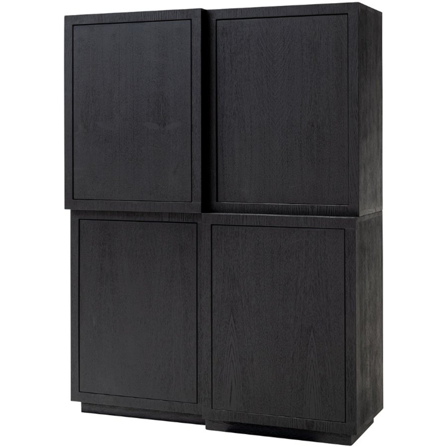 Tetrad Opbergkast 4-deuren Zwart Tetrad Opbergkast 4-deuren Zwart