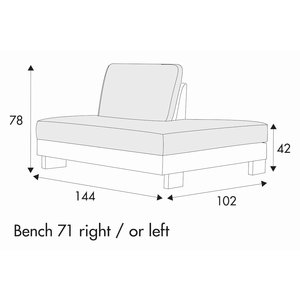 Quattro Bench 144 cm Links/Rechts