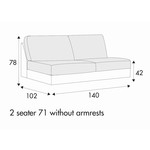 Quattro 2-Zits 140 cm Quattro 2-Zits 140 cm