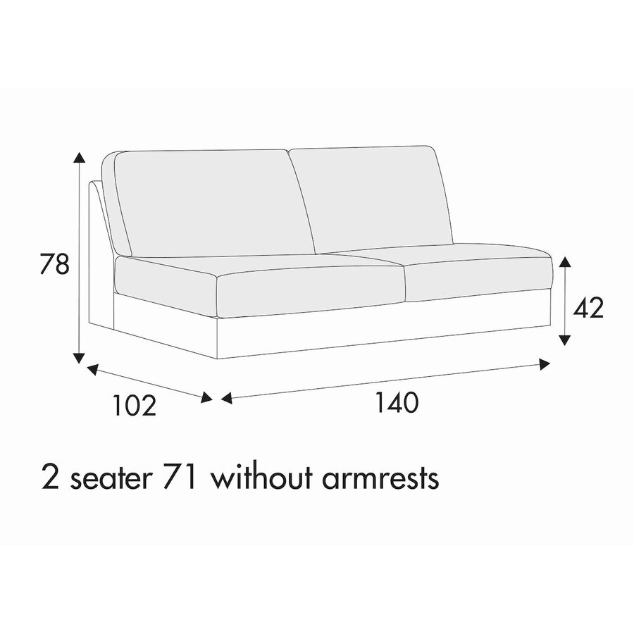 Quattro 2-Zits 140 cm Quattro 2-Zits 140 cm