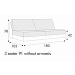 Quattro 3-Zits 180 cm Quattro 3-Zits 180 cm
