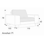 Quattro Fauteuil 110 cm Quattro Fauteuil 110 cm