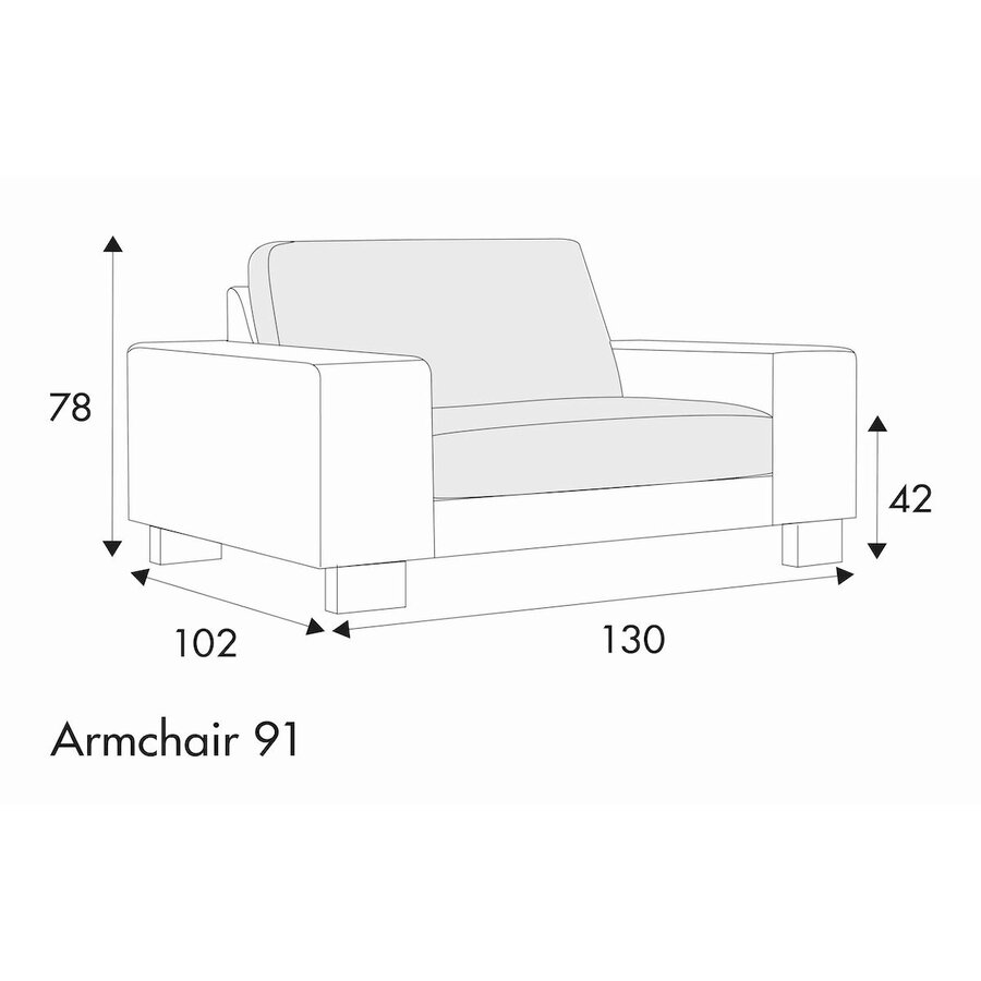 Quattro Fauteuil 130 cm Quattro Fauteuil 130 cm