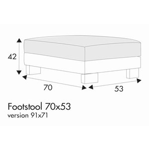 Quattro Voetenbank 70 x 53 cm
