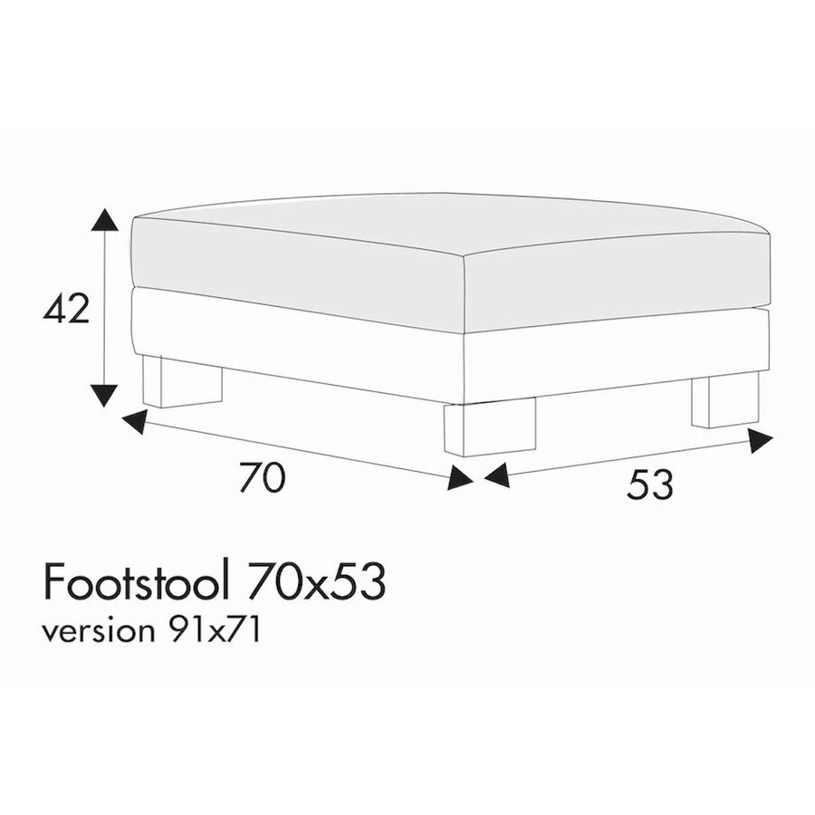 Quattro Voetenbank 70 x 53 cm Quattro Voetenbank 70 x 53 cm