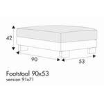 Quattro Voetenbank 90 x 53 cm Quattro Voetenbank 90 x 53 cm