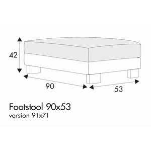 Quattro Voetenbank 90 x 53 cm