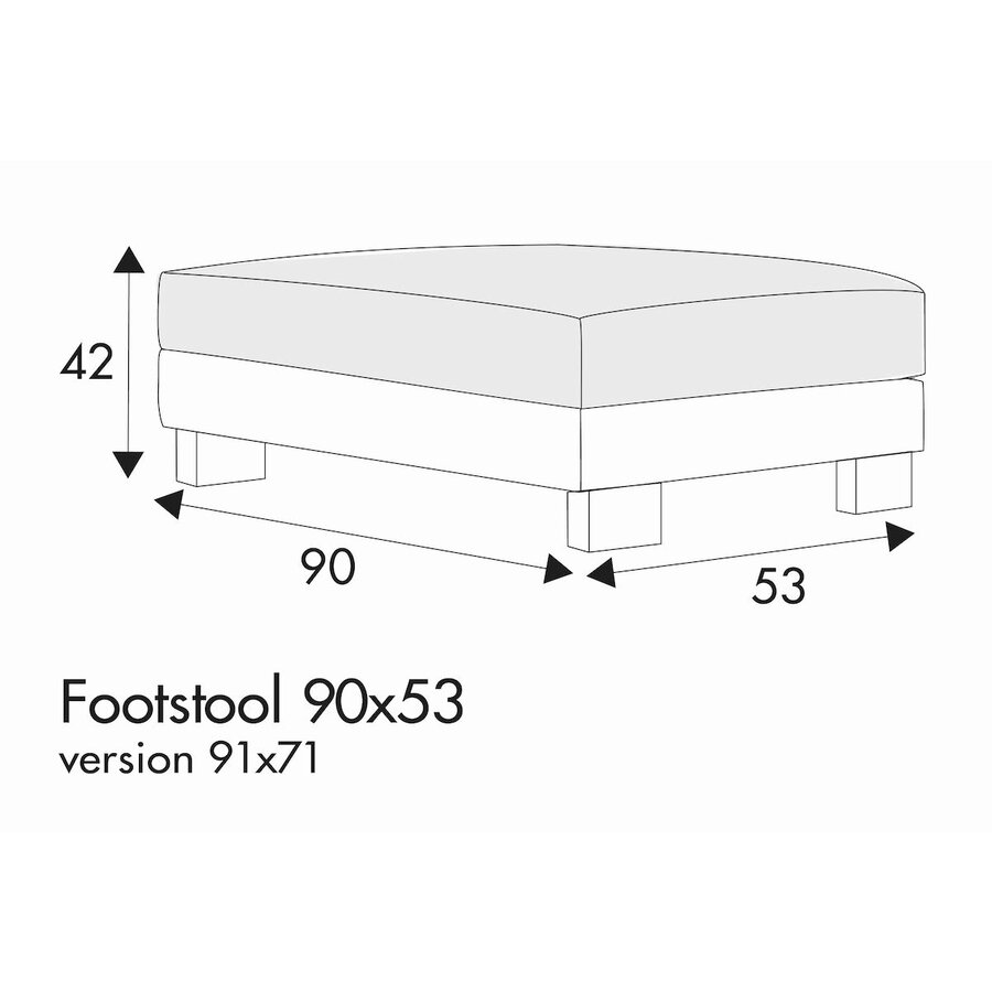 Quattro Voetenbank 90 x 53 cm Quattro Voetenbank 90 x 53 cm