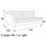 Stella 2-Zits 164 cm Links/Rechts Stella 2-Zits 164 cm Links/Rechts