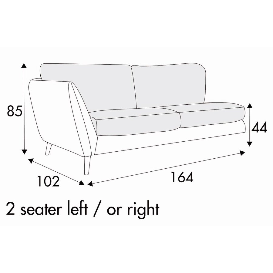 Stella 2-Zits 164 cm Links/Rechts Stella 2-Zits 164 cm Links/Rechts