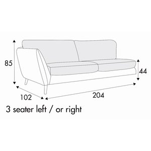 Stella 3-Zits 204 cm Links/Rechts