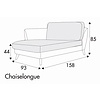 Stella Chaiselongue 93 x 158 cm Links/Rechts