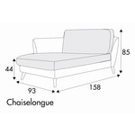 Stella Chaiselongue 93 x 158 cm Links/Rechts Stella Chaiselongue 93 x 158 cm Links/Rechts