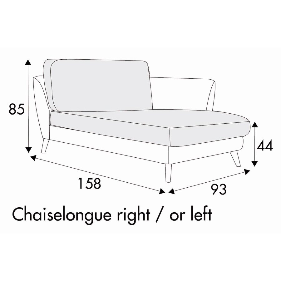 Stella Chaiselongue 93 x 158 cm Links/Rechts Stella Chaiselongue 93 x 158 cm Links/Rechts