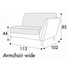 Stella Armfauteuil 113 cm Links/Rechts