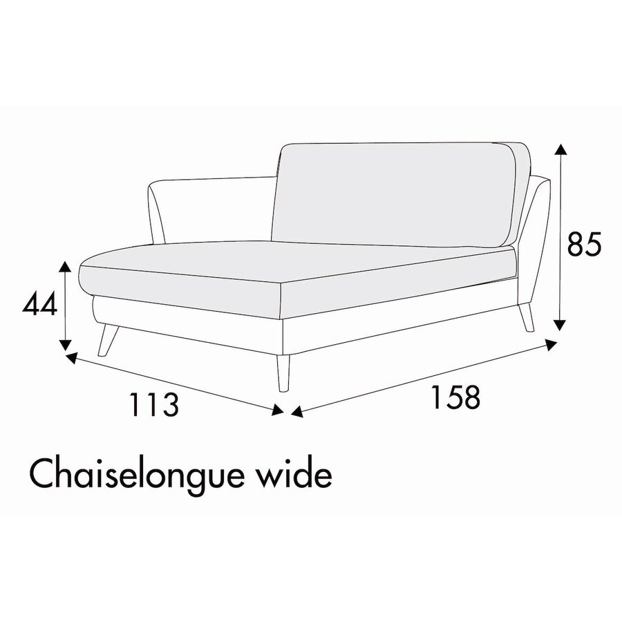 Stella Chaiselongue 113 x 158 cm Links/Rechts Stella Chaiselongue 113 x 158 cm Links/Rechts