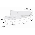 Stella Divan Links/Rechts