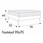 Stella Voetenbank 90 x 70 cm Stella Voetenbank 90 x 70 cm