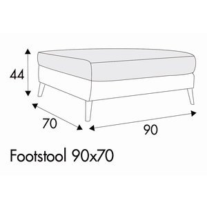 Stella Voetenbank 90 x 70 cm