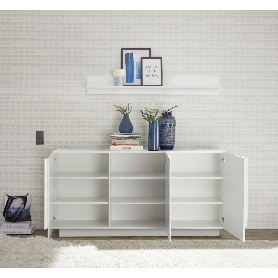 Jupiter Dressoir 3 Deurs Wit Hoogglans Jupiter Dressoir 3 Deurs Wit Hoogglans