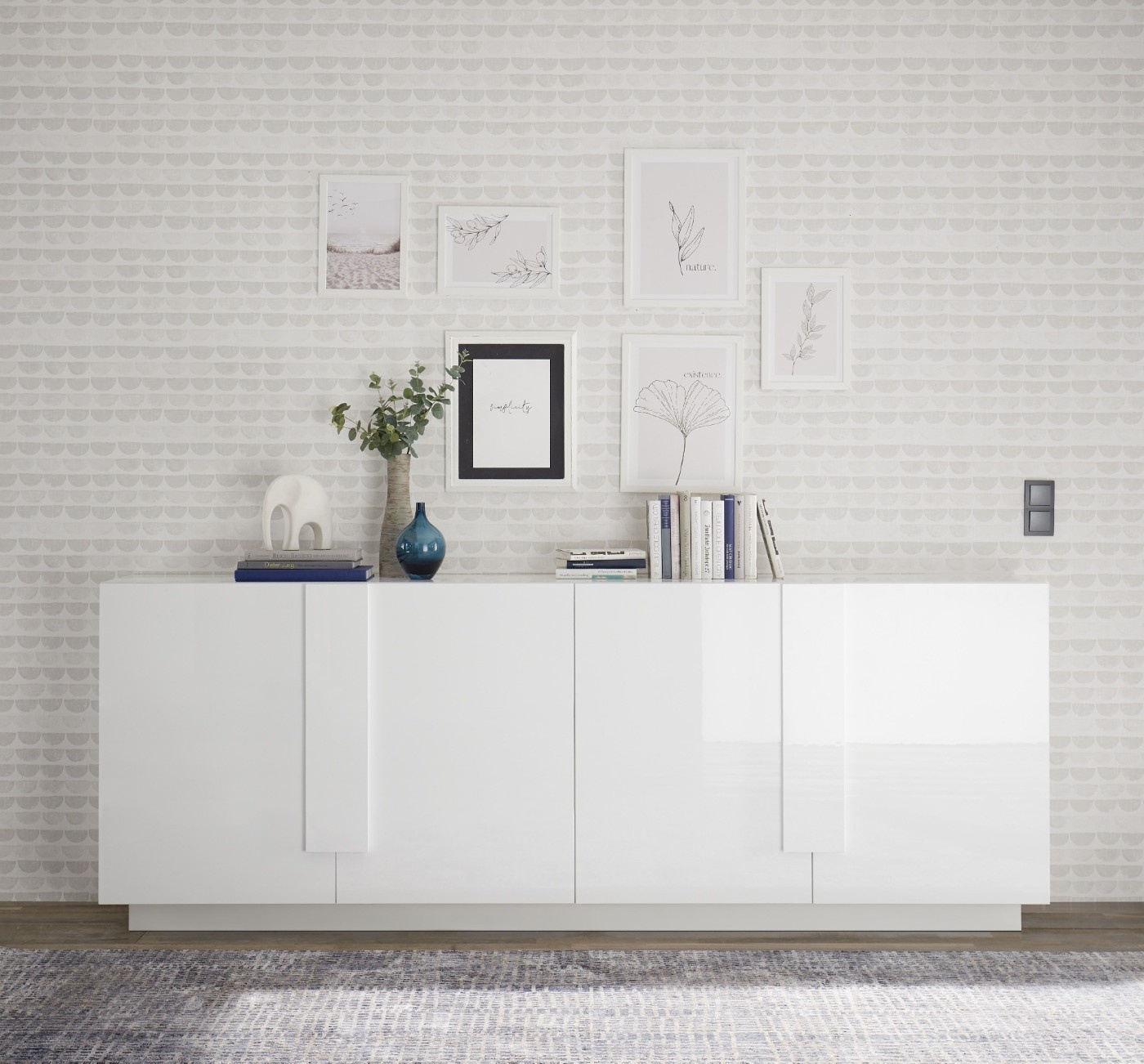 Benvenuto Design Jupiter Dressoir 4 Deurs Wit Hoogglans