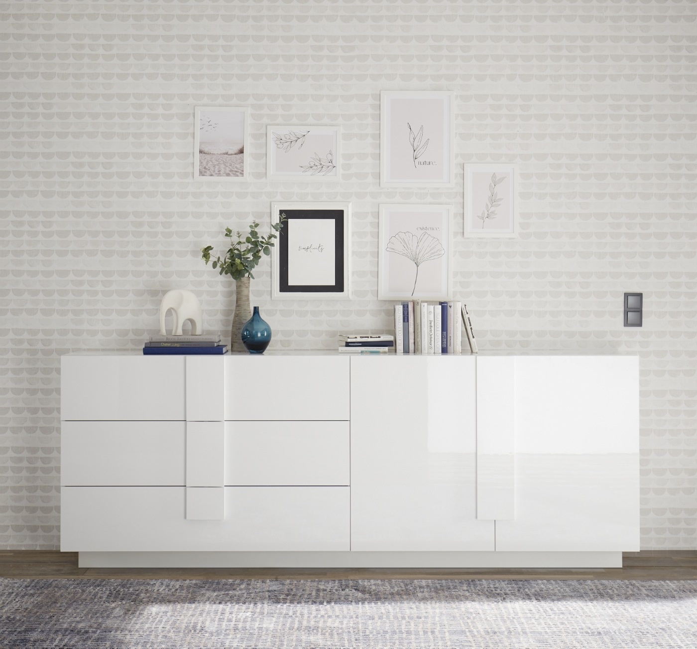 Benvenuto Design Jupiter Dressoir met Lades Wit Hoogglans